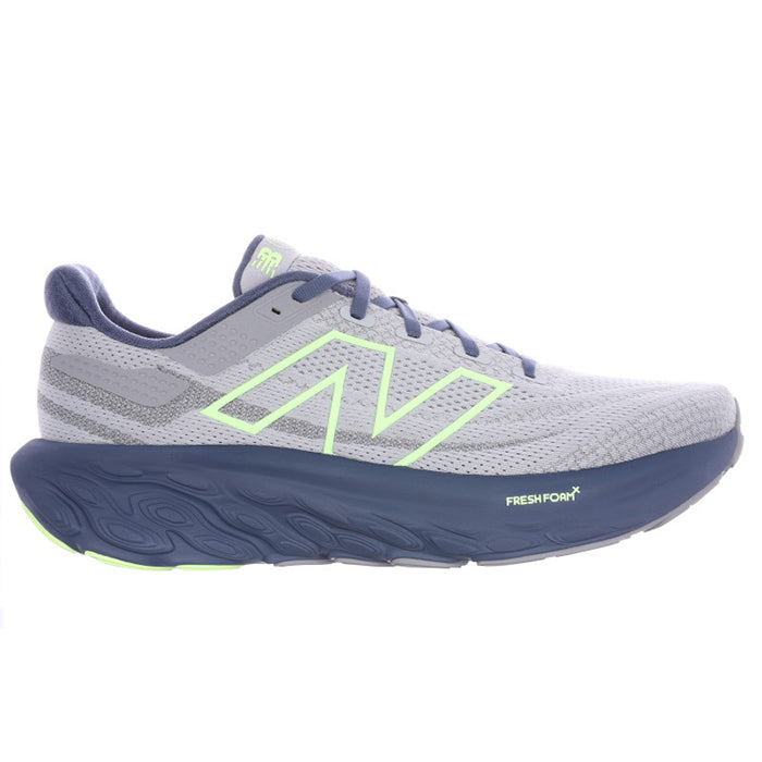 Men's New Balance Fresh Foam X 1080v13, Raincloud/Vintage Indigo/Bleached Lime, 14 D Medium