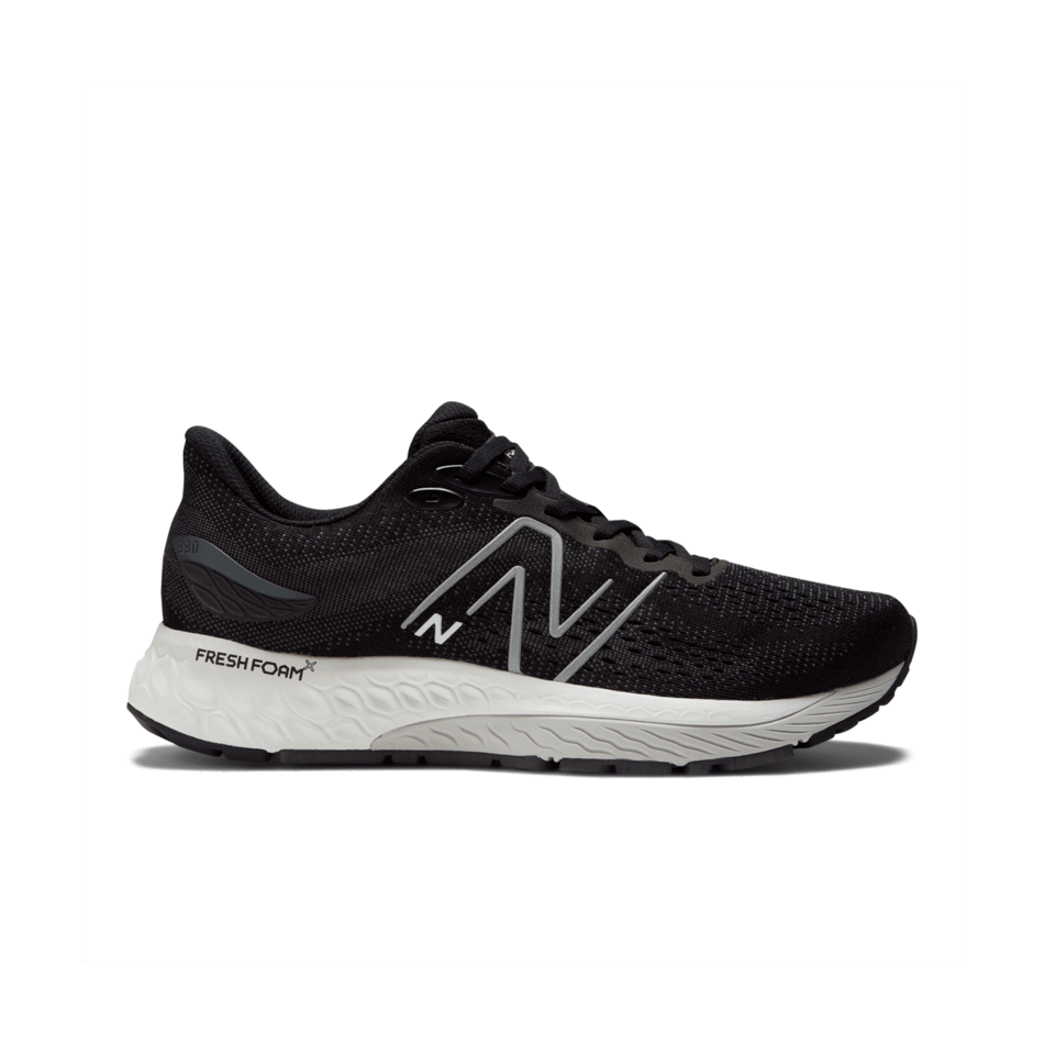 Men's New Balance Fresh Foam X 880v12, Black/Light Aluminum, 10 D Medium