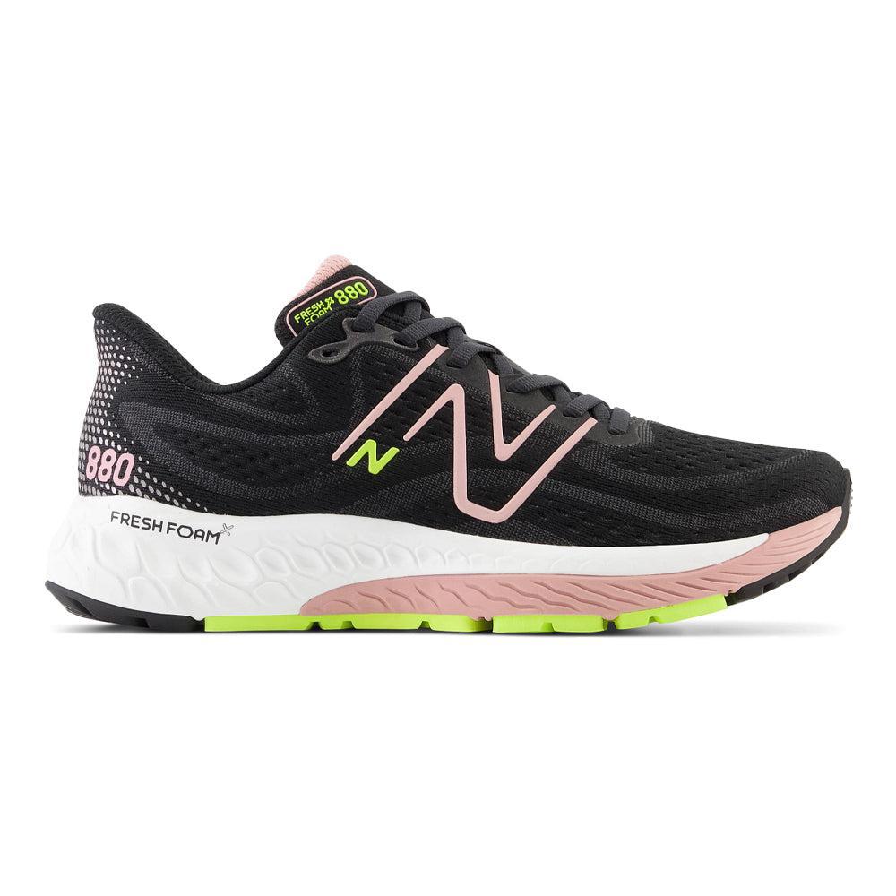 Women's New Balance Fresh Foam X 880v13, Black/Pink Moon, 7.5 B Medium